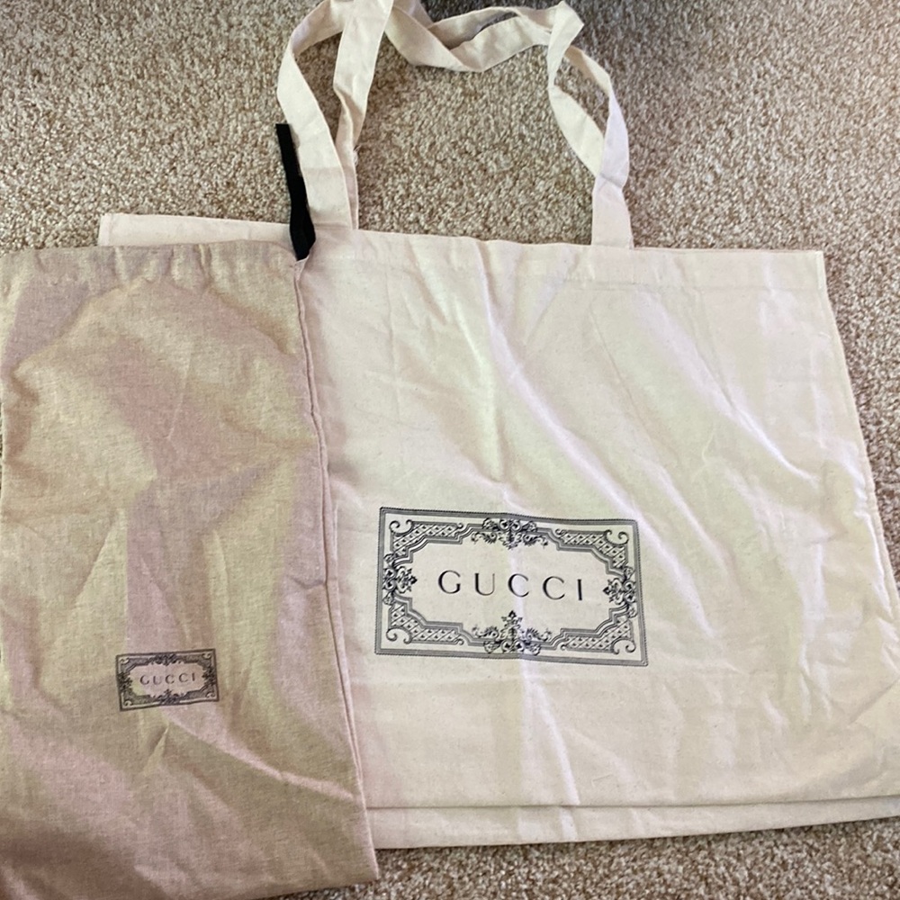 Gucci tote and 1 shoe bag
